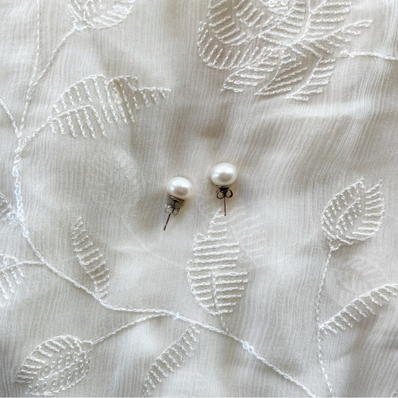 Pearl earring studs Costume Jewelry classic hollywood wedding bridal Halloween - Picture 7 of 17